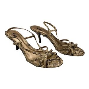 Fioni Snake Print Strappy Sandals‎ Size 8